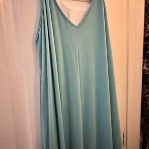 Elegant Blue Sleeveless Dress